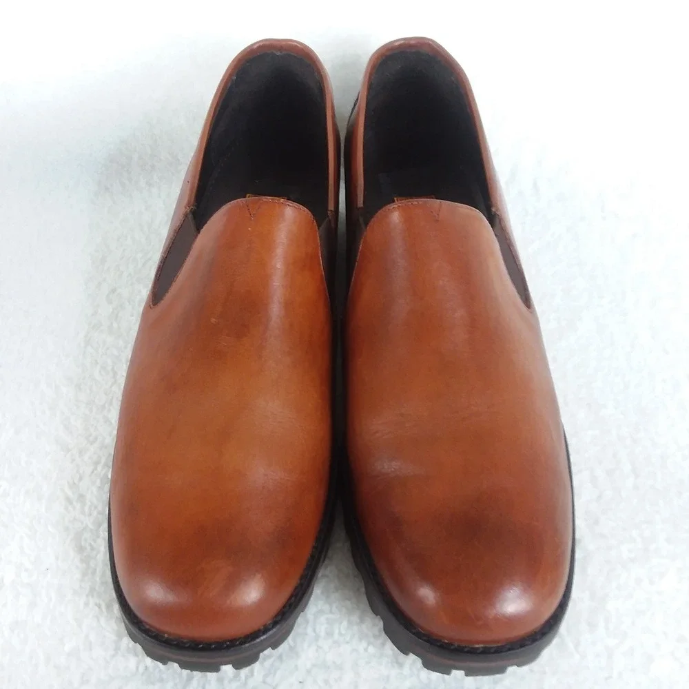 Cole Haan Country Farren Scotch Leather Slip On Loafers Lug‎ Sole Shoes 10 Brown